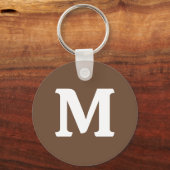 Kaffeebräse Farbe Solid | Monogramm Schlüsselanhänger (Vorderseite)