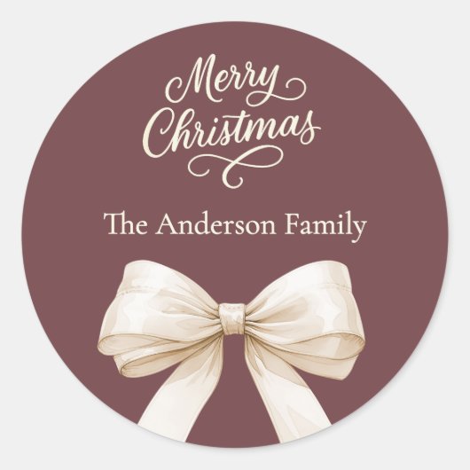 Kaffeebräse Weihnachten Runder Aufkleber (Vorderseite)