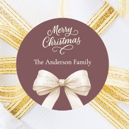 Kaffeebräse Weihnachten Runder Aufkleber