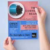 Kaffeebrasse Tasse, Barista, Café, Coffeehouse Adv Flyer (Hand)