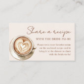 Kaffeebraut-Party-Rezeptanfrage Begleitkarte (Vorderseite)