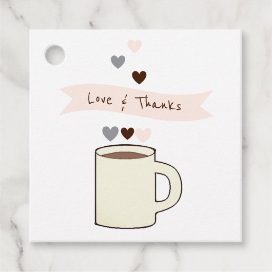 Kaffeebrautabschiedsparty Geschenkanhänger (Vorderseite)