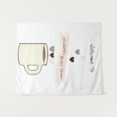 Kaffeebrautabschiedsparty Wandteppich (Vorderseite (Horizontal))