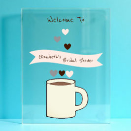 Kaffeebrautparty Acrylschild