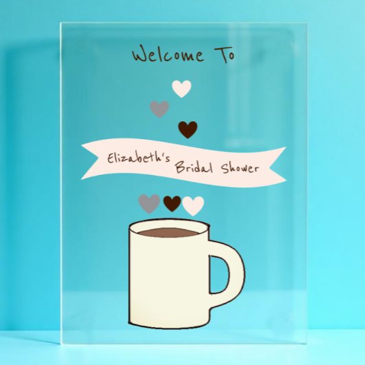 Kaffeebrautparty Acrylschild