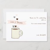 Kaffeebrautparty Dankeskarte (Vorderseite)