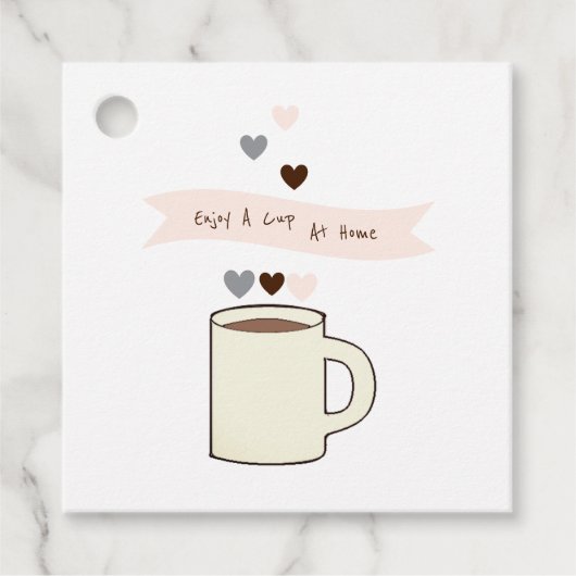 Kaffeebrautparty-Mitgebringsel Geschenkanhänger (Vorderseite)