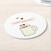 Kaffeebrautparty Runder Pappuntersetzer (Angewinkelt)