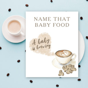 Kaffeebrühen-Baby-Party Baby-Essen-Spiel Poster