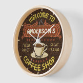 Kaffeebuchbohnen Kaffeehaus | Name hinzufügen Uhr (Winkel)