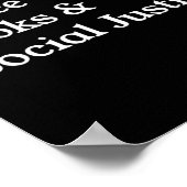 Kaffeebücher Soziale Gerechtigkeitsquote Poster (Ecke)