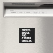 Kaffeebücher und Oxford Commas Cool Teacher Funny Magnet (In Situ (Geschirrspüler))