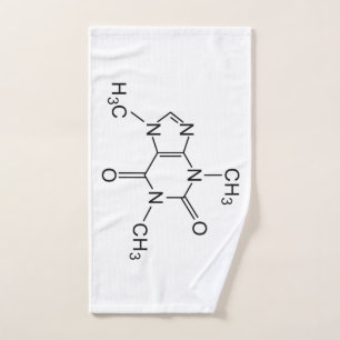 Kaffeechemieelement der chemischen Formel des Handtuch