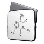 Kaffeechemieelement der chemischen Formel des Laptopschutzhülle (Vorderseite Links)