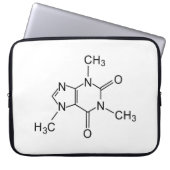 Kaffeechemieelement der chemischen Formel des Laptopschutzhülle (Vorderseite)