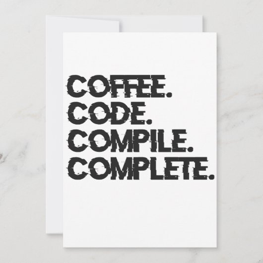 Kaffeecode kompilieren vollständiger lustiger Prog Einladung (Vorderseite)