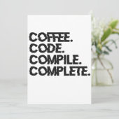 Kaffeecode kompilieren vollständiger lustiger Prog Einladung (Stehend Vorderseite)