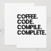 Kaffeecode kompilieren vollständiger lustiger Prog Einladung (Vorne/Hinten)