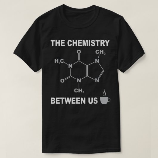 KaffeeCoffein Molecule Shirt mit sonniges Sprichwo (Design vorne)