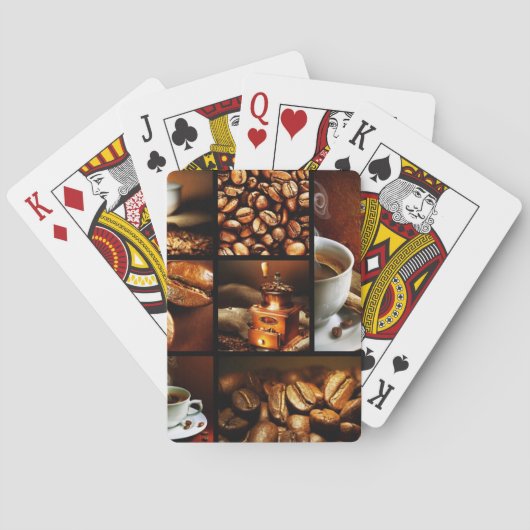 Kaffeecollage 2 spielkarten (Rückseite)