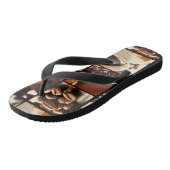 Kaffeecollage Badesandalen (Schrägansicht)