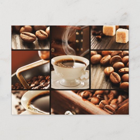Kaffeecollage Postkarte (Vorderseite)