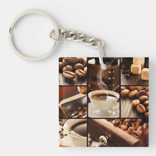 Kaffeecollage Schlüsselanhänger (Vorderseite)