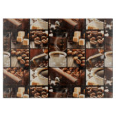 Kaffeecollage Schneidebrett (Vorderseite)