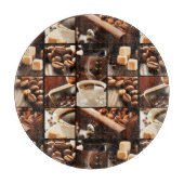 Kaffeecollage Schneidebrett (Vorderseite)
