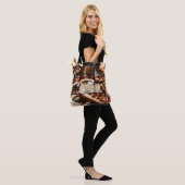 Kaffeecollage Tasche (Am Model)
