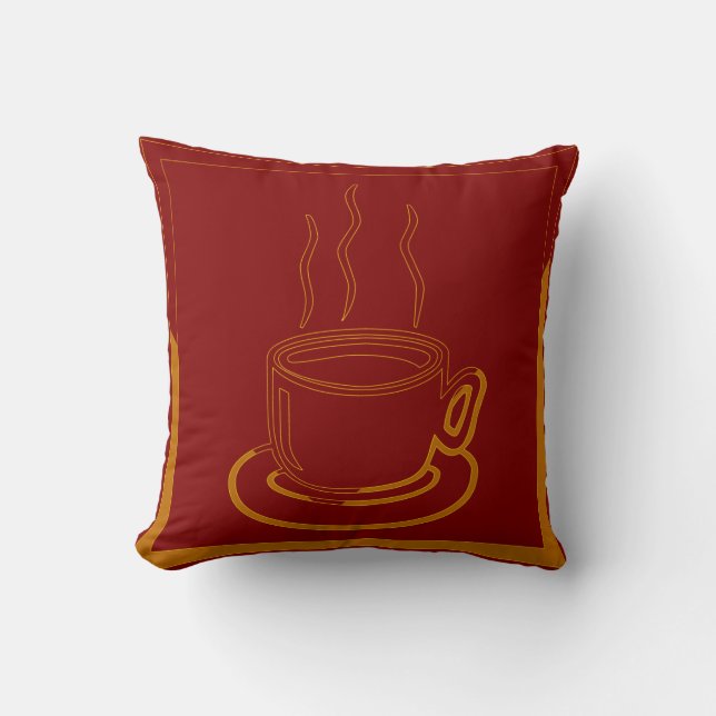 Kaffeecup Art Design Kissen (Vorderseite)