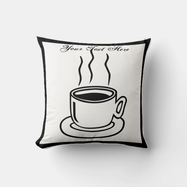 Kaffeecup Art Design Kissen (Vorderseite)