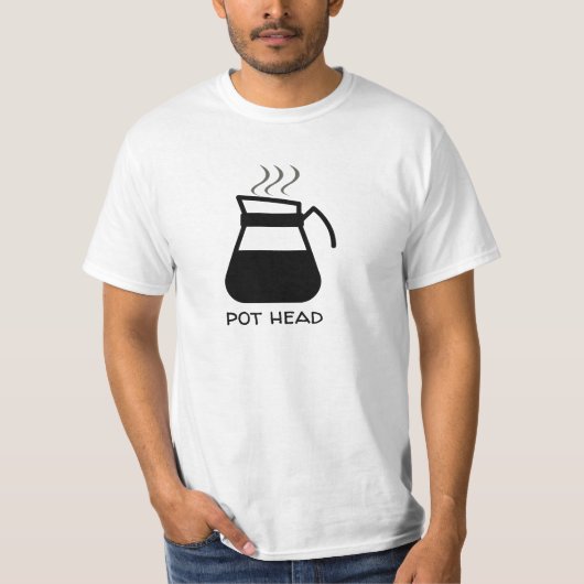 Kaffeedaten "Pot Head" lustig (für leichte T-Shirt (Vorderseite)