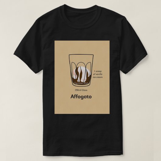 Kaffeedattin Affogato T-Shirt (Design vorne)
