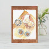 Kaffeedatum Einladung Konditorei Süßigkeiten Nahru (Stehend Vorderseite)