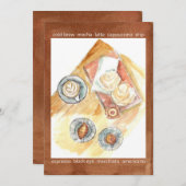 Kaffeedatum Einladung Konditorei Süßigkeiten Nahru (Vorne/Hinten)