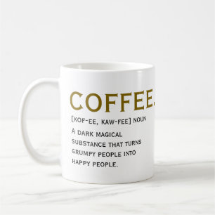 Kaffeedefinition – Lustiges Wörterbuch-Style  Kaffeetasse