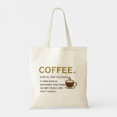 Kaffeedefinition – Lustiges Wörterbuch-Style Tragetasche (Rückseite)
