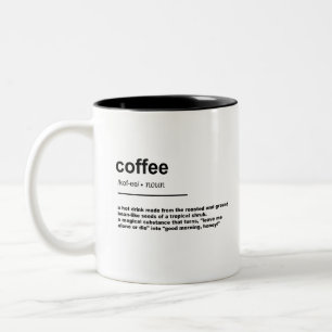 Kaffeedefinition Zweifarbige Tasse
