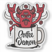 Kaffeedemon Aufkleber (Vorderseite)