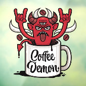 Kaffeedemon Fensteraufkleber (Blatt 3)