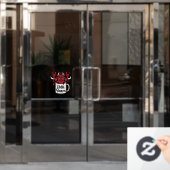 Kaffeedemon Fensteraufkleber (Büro Tür)