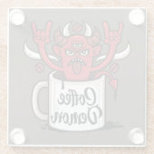 Kaffeedemon Glasuntersetzer (Rückseite)