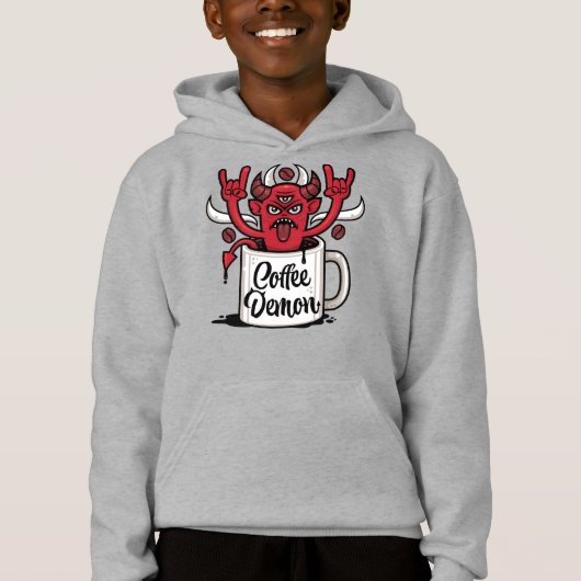 Kaffeedemon Hoodie (Vorderseite)