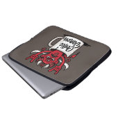 Kaffeedemon Laptopschutzhülle (Vorne Knopf)