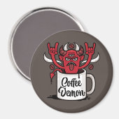 Kaffeedemon Magnet (Vorderseite/Rückseite)