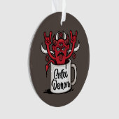 Kaffeedemon Ornament (Vorderseite)