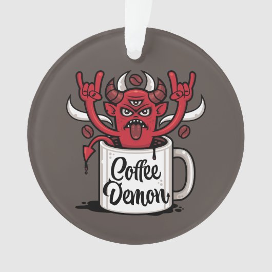 Kaffeedemon Ornament (Vorderseite)