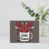 Kaffeedemon Postkarte (Stehend Vorderseite)