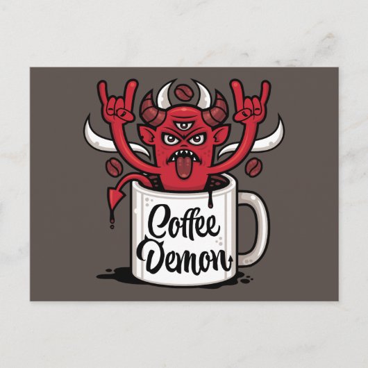 Kaffeedemon Postkarte (Vorderseite)